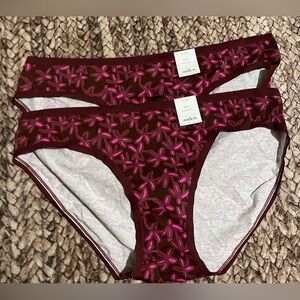 Auden Maroon and Magenta Lace Panties